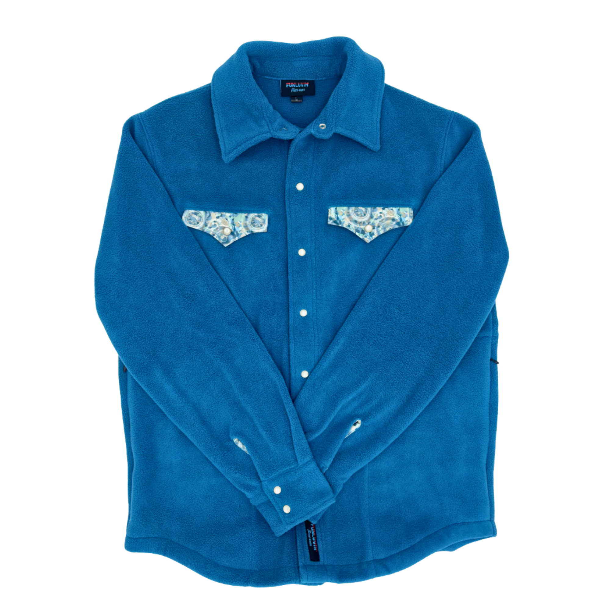 Wave Train Fleece Pearl Snap — FunLuvin' Fleecewear